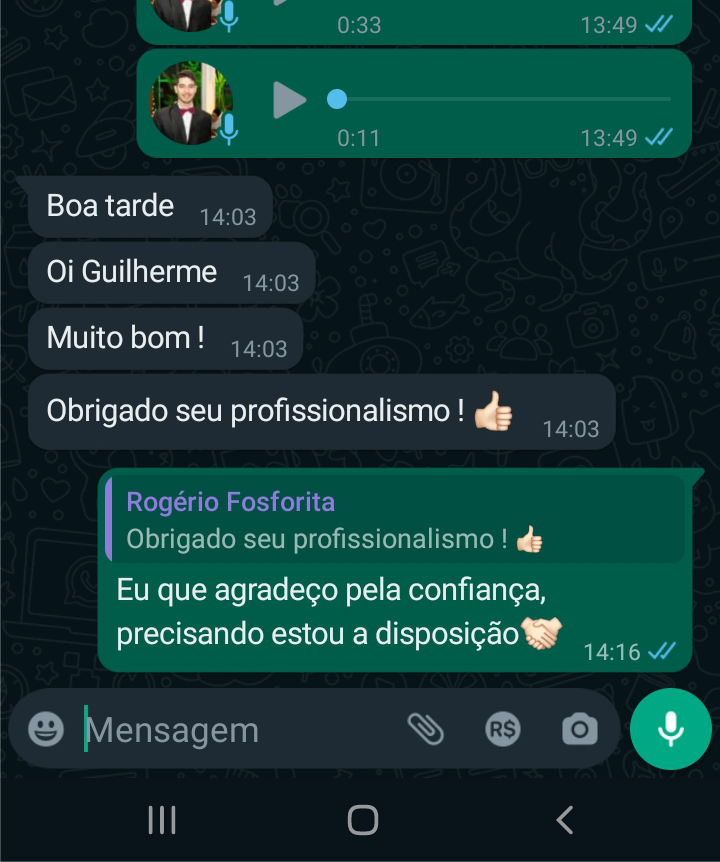 Depoimento 1 - Cliente satisfeito