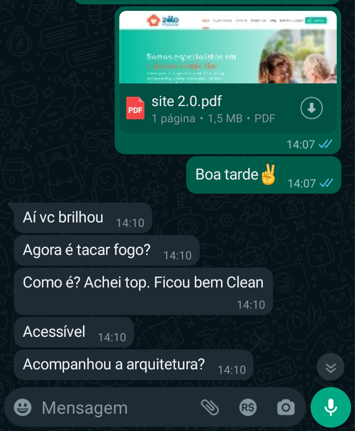 Depoimento 2 - Aprovacao do site