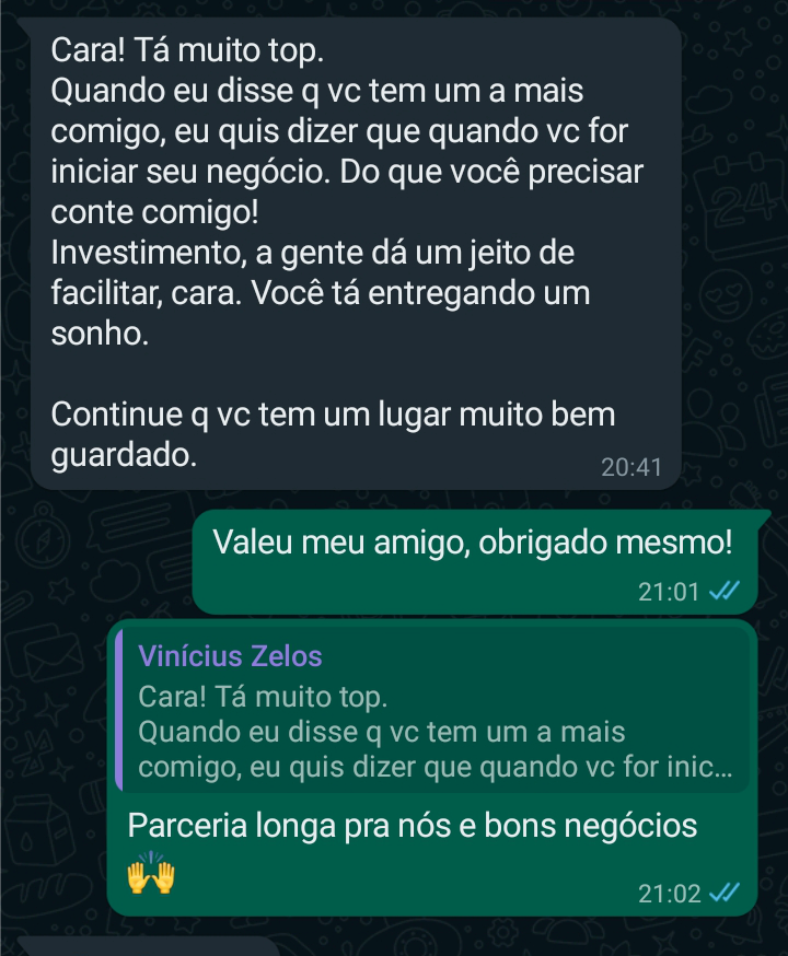 Depoimento 4 - Investimento e parceria