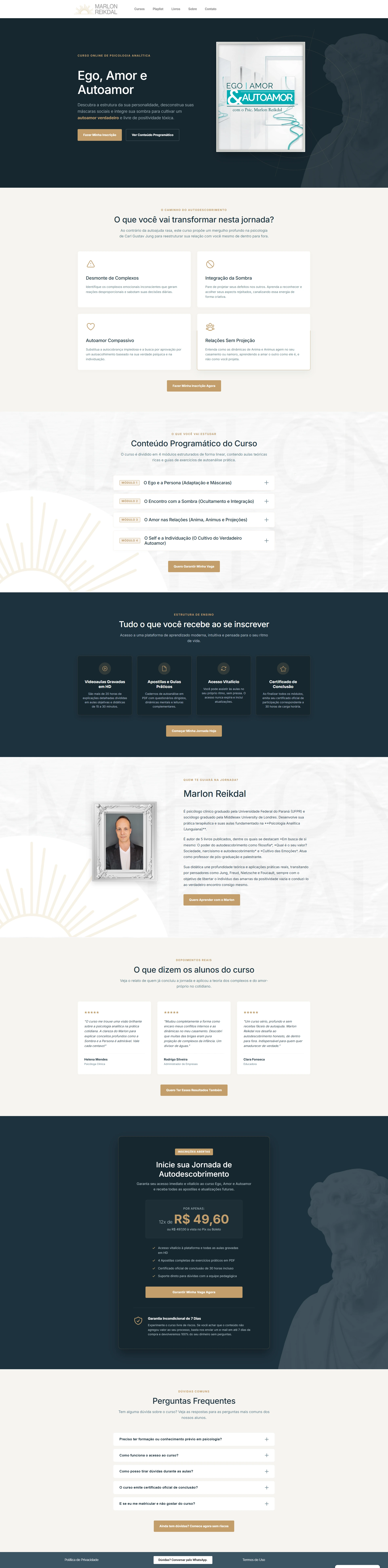 Ego, Amor e Autoamor — Curso Online | Marlon Reikdal